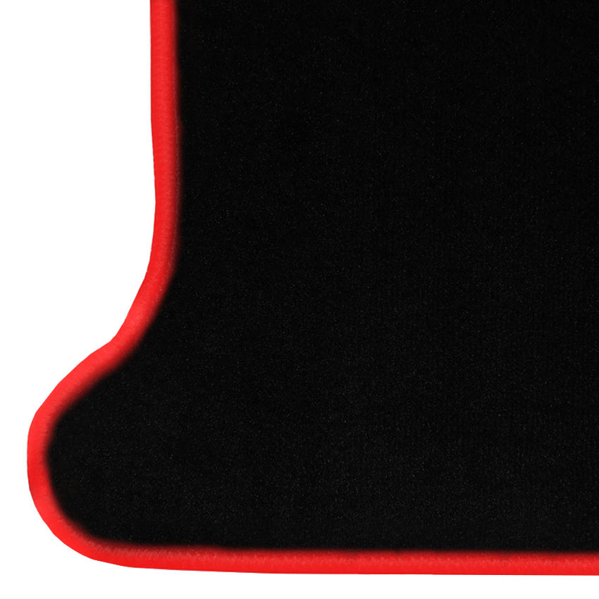 Μοκέτα Tuft μαύρη με κόκκινο ρέλι για Honda Civic Type R 3D (VII) 4τμχ