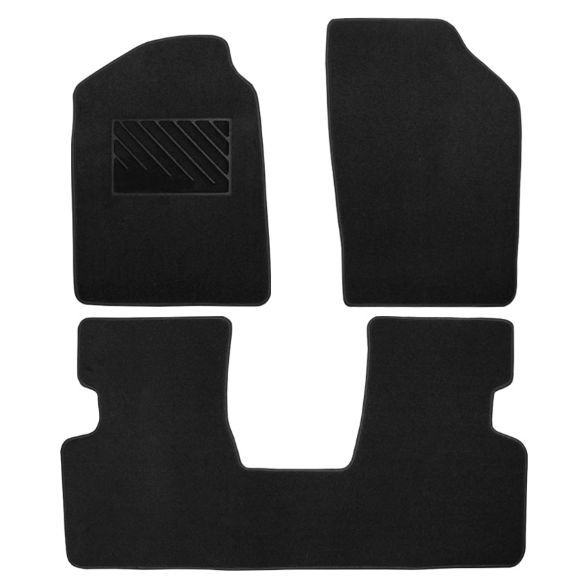 Πατάκια δαπέδου μοκέτας Tuft ανθρακί για Daihatsu Cuore (VII) 3τμχ