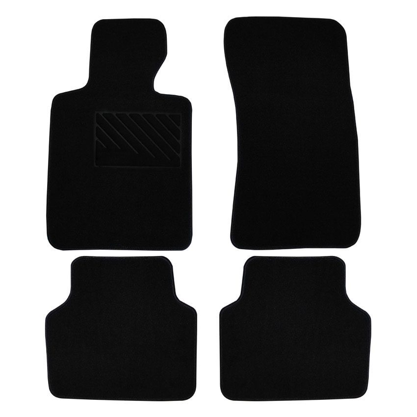 Μοκέτα Tuft μαύρη για BMW 3 Series E30/M40 με velcro 4τμχ