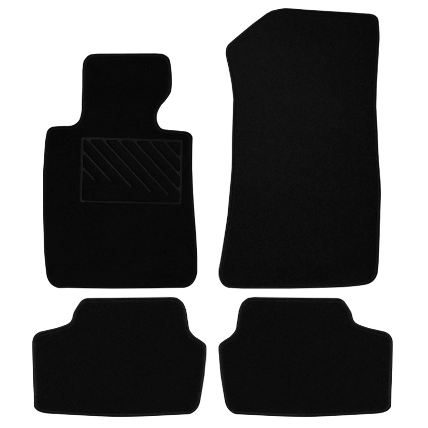 Μοκέτα Tuft μαύρη για BMW 1 Series (E81) 4τμχ