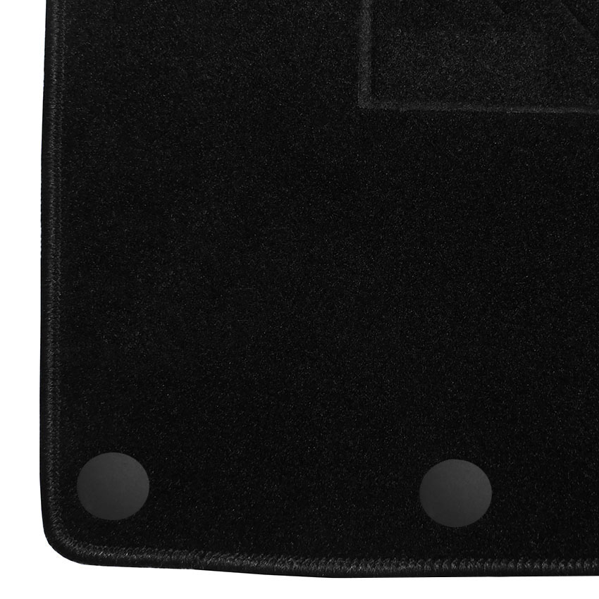Μοκέτα Tuft μαύρη για Nissan Qashqai (J10) με στρογγυλά κουμπώματα 4τμχ