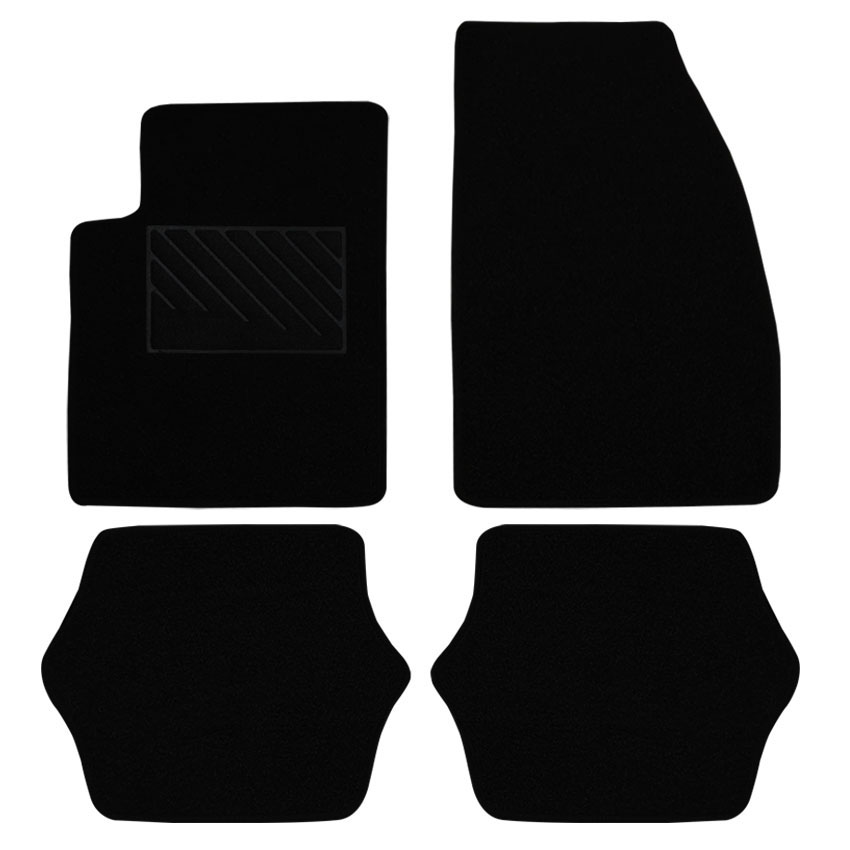 Μοκέτα Tuft μαύρη για Mazda 2 (DE) με velcro 4τμχ