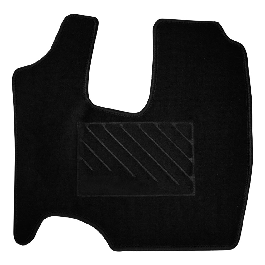 Πατάκια δαπέδου μοκέτας Tuft μαύρα για Mercedes Atego 2 2τμχ