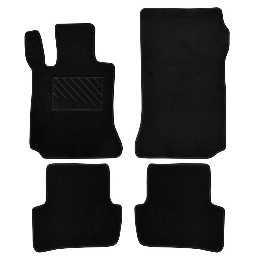 Πατάκια δαπέδου μοκέτας Tuft μαύρα για Mercedes C - Class (W204) 4τμχ