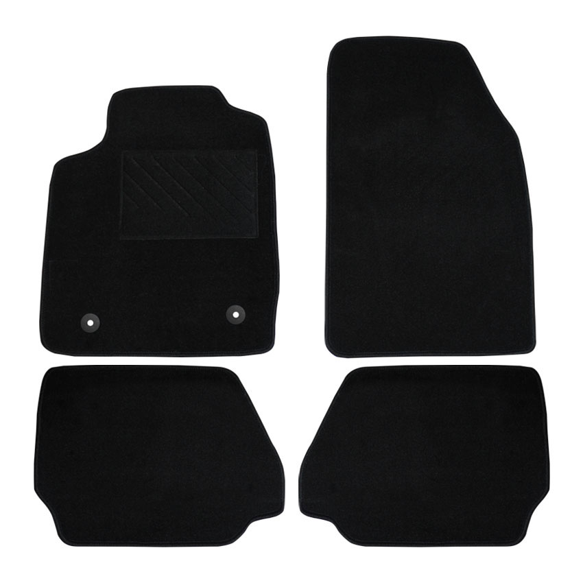 Μοκέτα Tuft μαύρη για Ford Fiesta (VI) με κουμπώματα