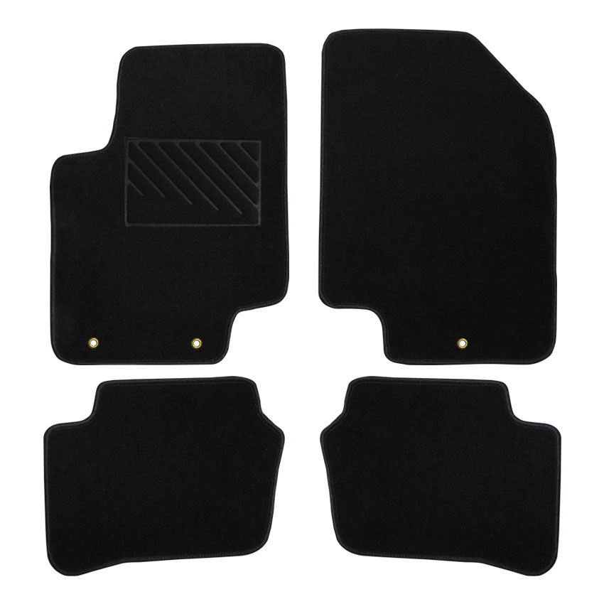 Μοκέτα Tuft μαύρη για Hyundai i20 (I) με κουμπώματα