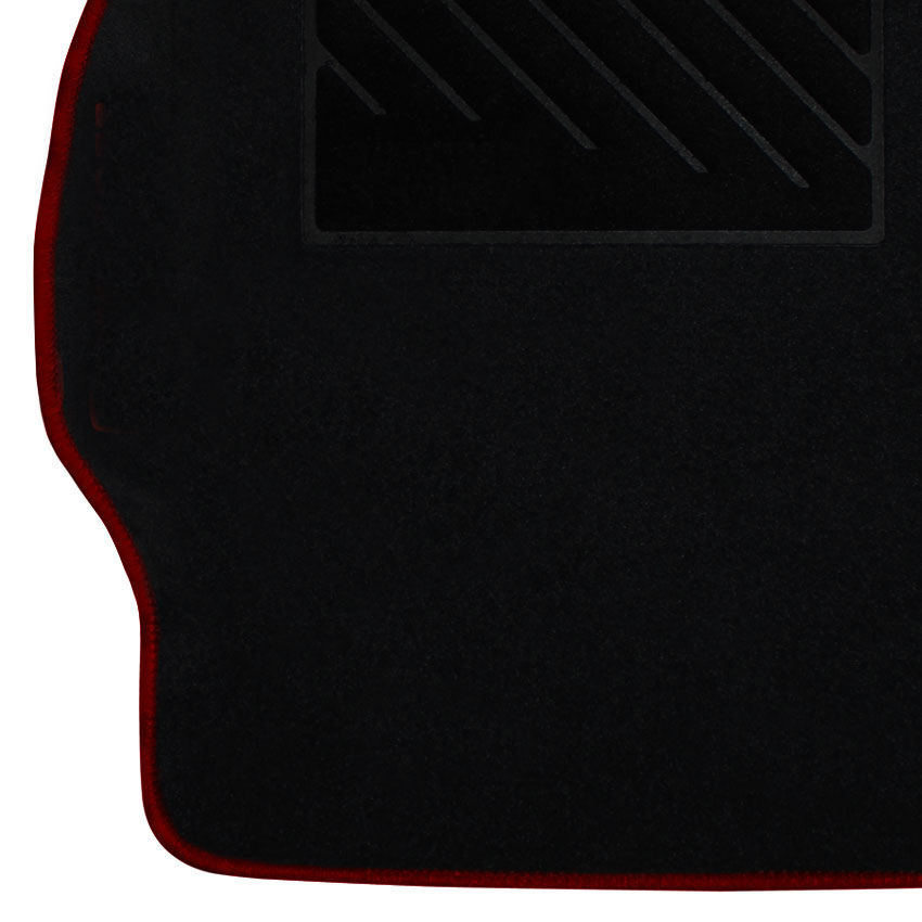 Μοκέτα Tuft μαύρη με κόκκινο ρέλι για Honda Civic (V)