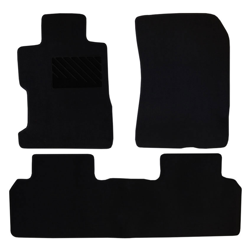 Μοκέτα Tuft μαύρη για Honda Civic VIII 4D με velcro 3τμχ
