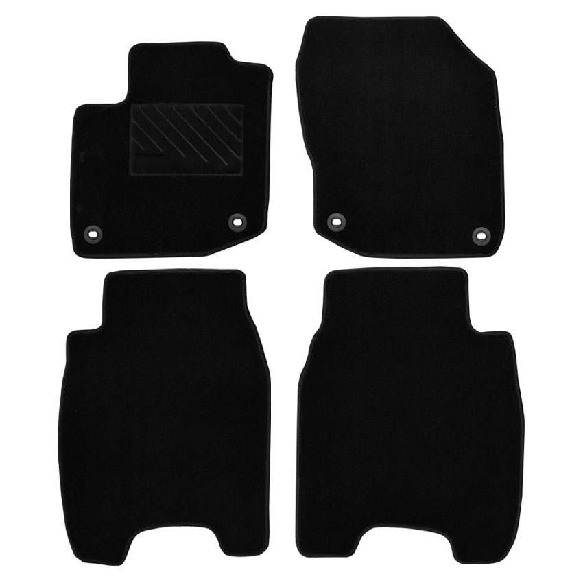 Πατάκια δαπέδου μοκέτας Tuft μαύρα για Honda Civic (IX) 5D 4τμχ