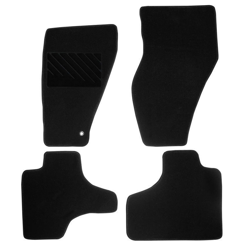 Πατάκια δαπέδου μοκέτας Tuft μαύρα για Jeep Cherokee IV (KK) 4τμχ