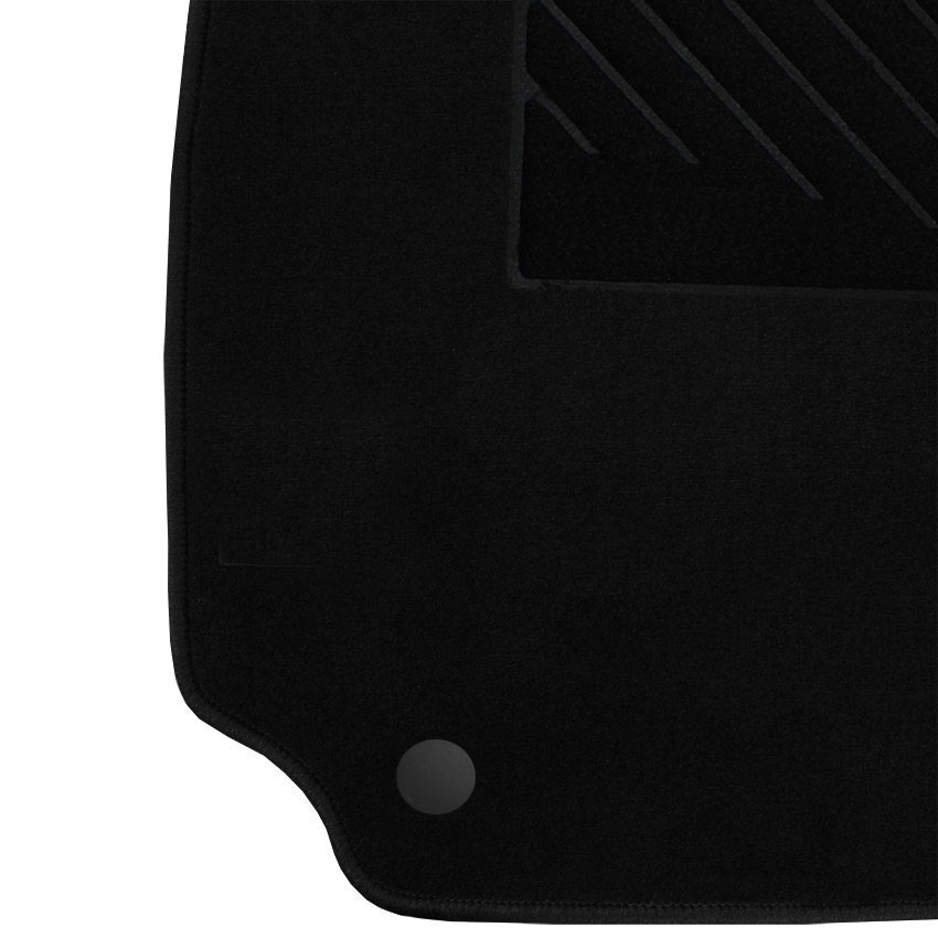 Μοκέτα Tuft μαύρη για Mercedes E - Class (W212) με στρογγυλά κουμπώματα 4τμχ
