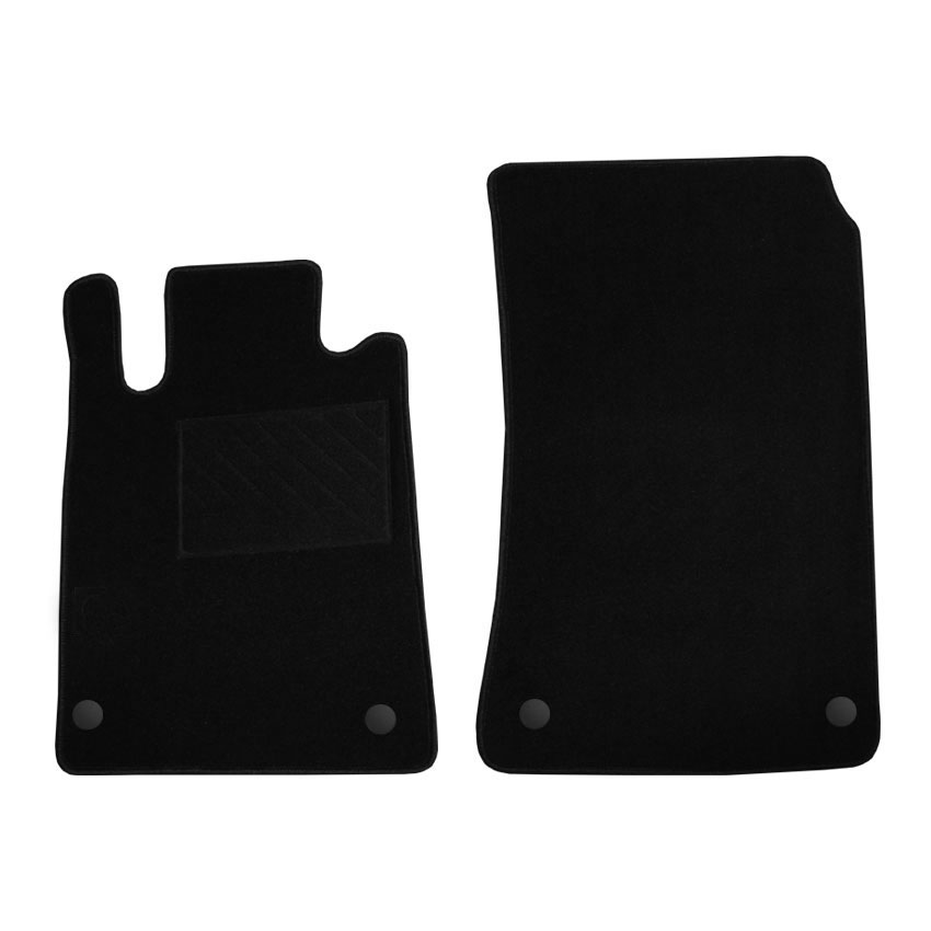 Μοκέτα Tuft μαύρη ζεύγος για Mercedes SLK (R171) με κουμπώματα