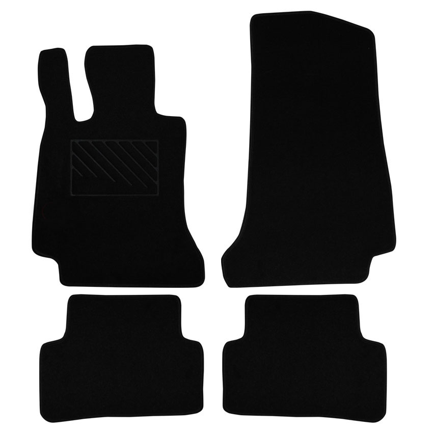 Μοκέτα Tuft μαύρη για Mercedes C - Class (W205) 4τμχ