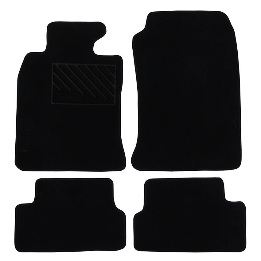Μοκέτα Tuft μαύρη για Mini Cooper I/II με velcro 4τμχ