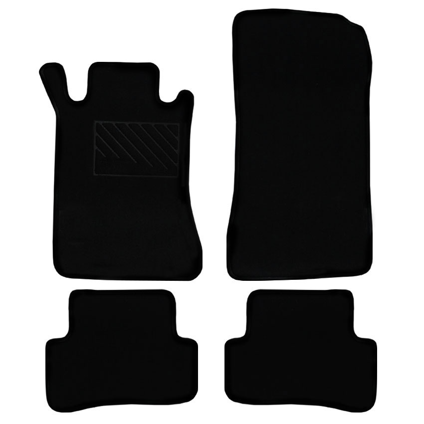 Μοκέτα Tuft μαύρη για Mercedes C - Class (W203) / CLC 4τμχ