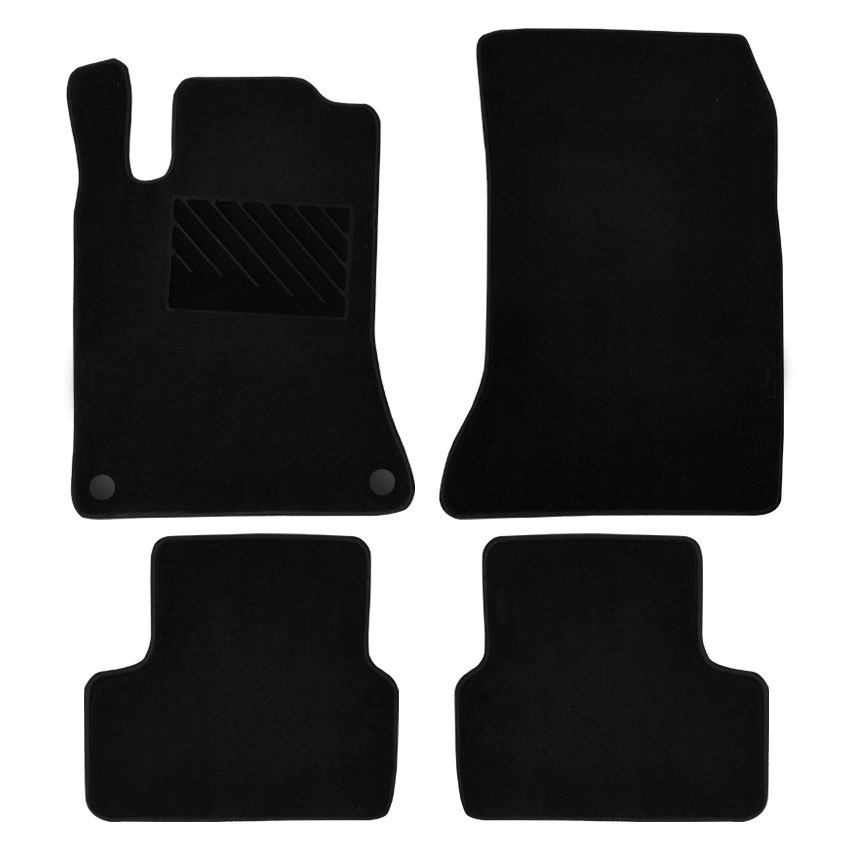 Πατάκια δαπέδου μοκέτας Tuft μαύρα για Mercedes A - Class (W176) 4τμχ