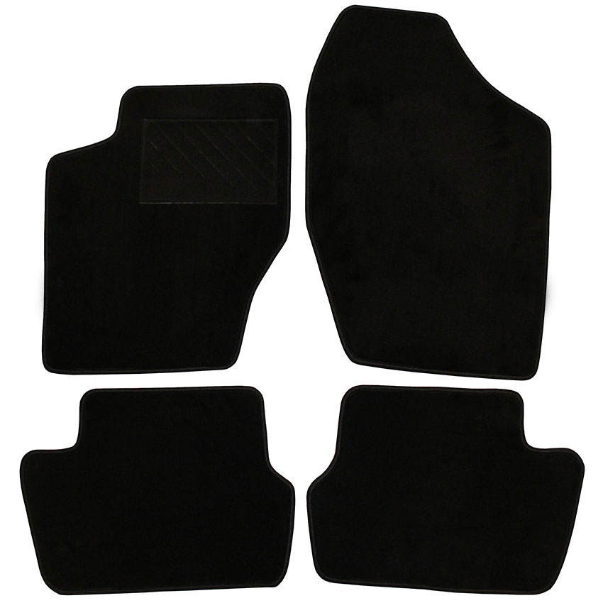 Μοκέτα Tuft μαύρη για Peugeot 308 (I) 4τμχ