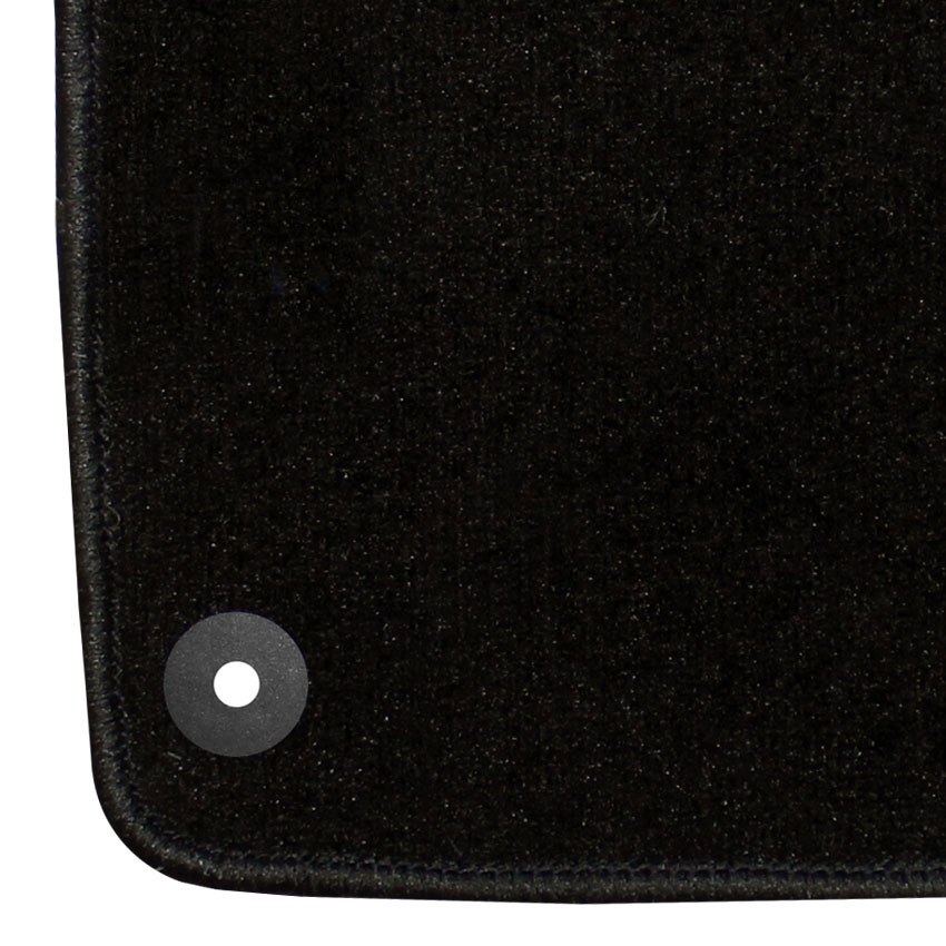 Μοκέτα Tuft μαύρη για Peugeot 308 (I) με στρογγυλά κουμπώματα 4τμχ