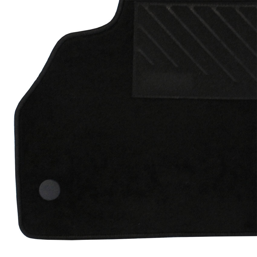 Μοκέτα Tuft μαύρη για Renault Kangoo (II) με κουμπώματα