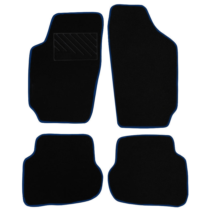 Μοκέτα Tuft μαύρη με μπλε ρέλι για Seat Ibiza III / Cordoba II