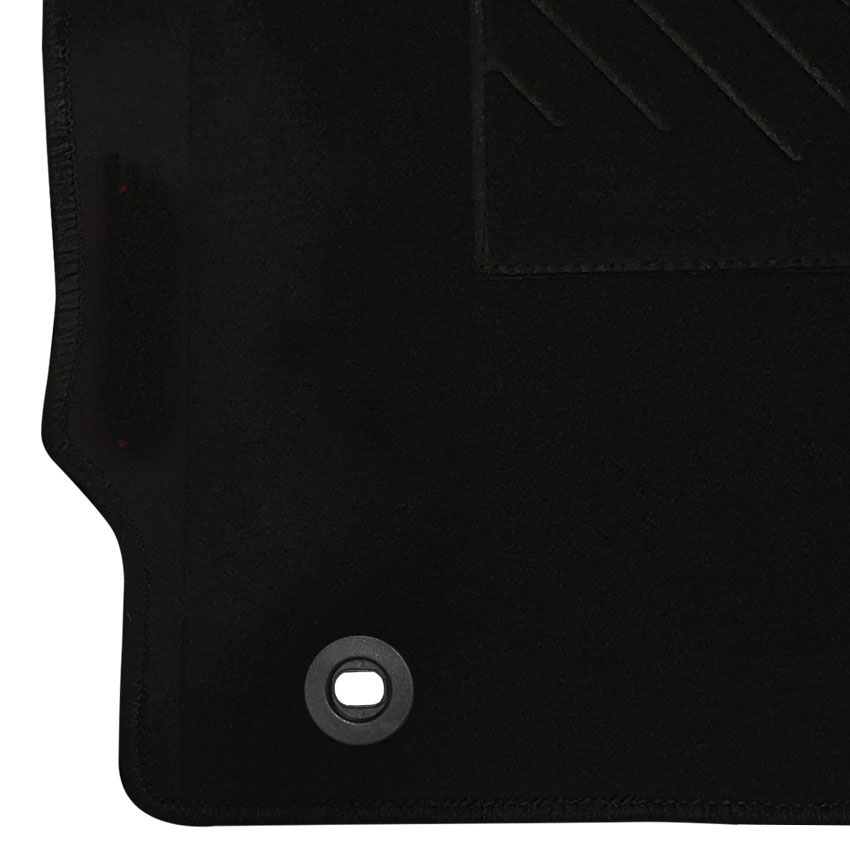 Μοκέτα Tuft μαύρη για Toyota Auris (II) με οβάλ κουμπώματα 4τμχ