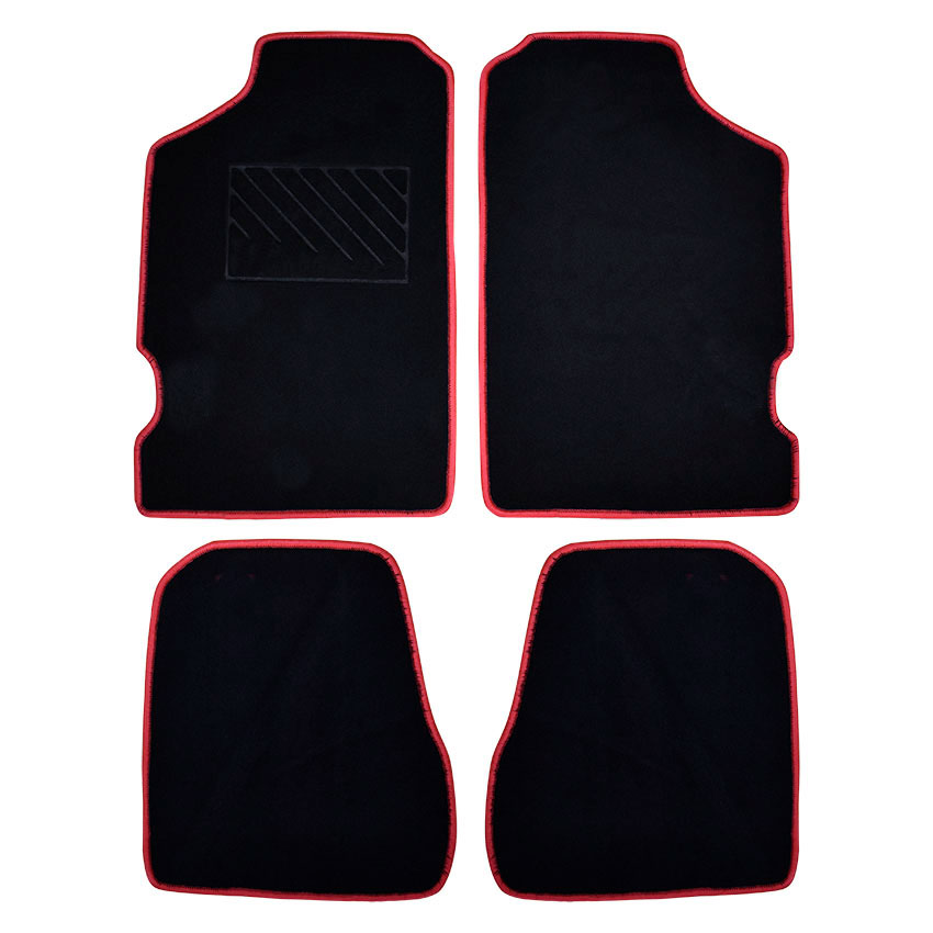 Πατάκια δαπέδου μοκέτας Tuft μαύρα για Peugeot 106 3D 4τμχ