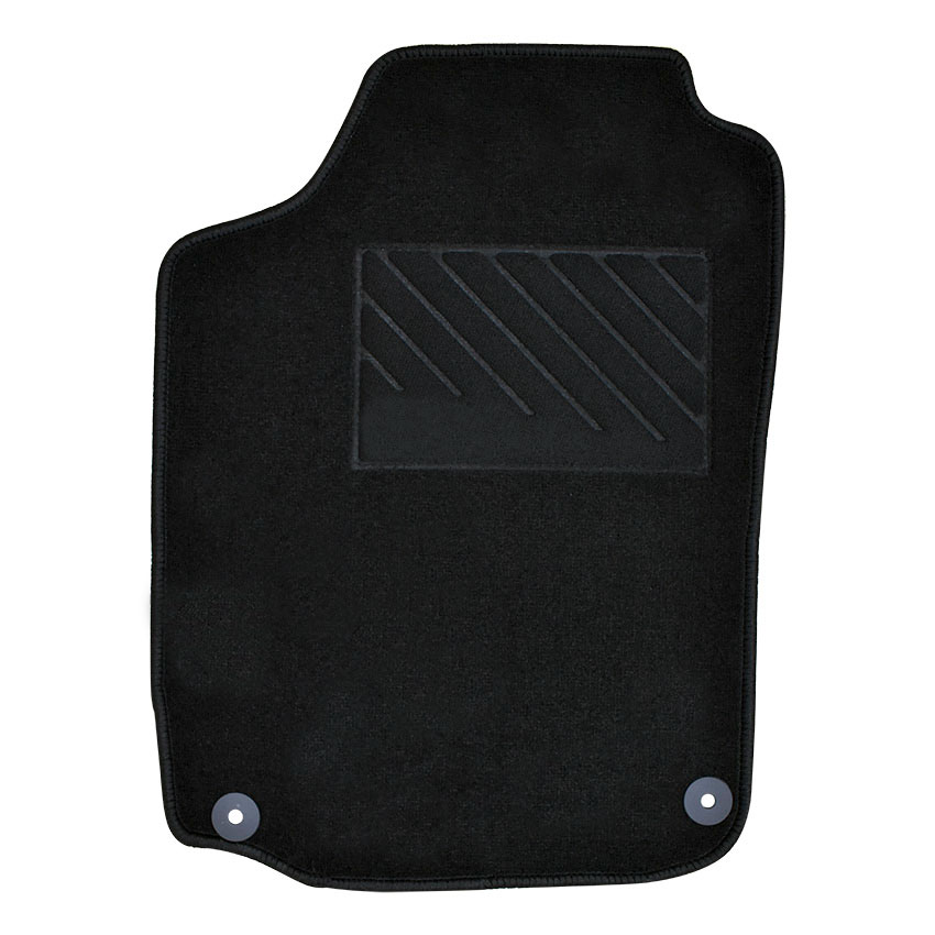 Πατάκια δαπέδου μοκέτας Tuft μαύρα για Opel Combo D 2τμχ