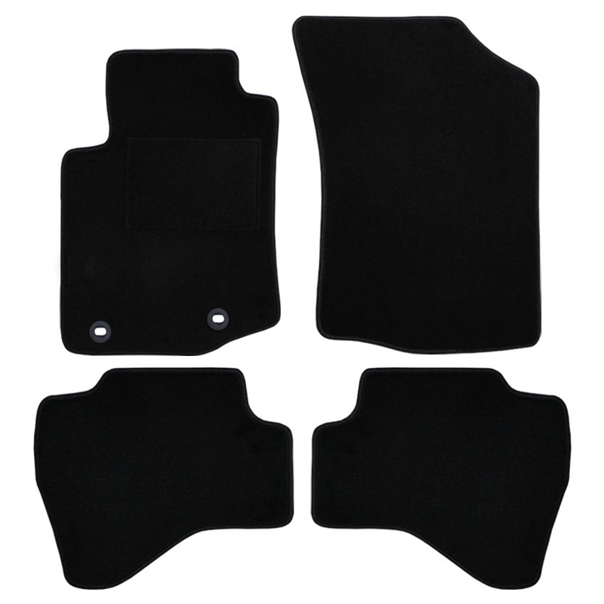 Μοκέτα Tuft μαύρη για Toyota Aygo II με οβάλ κουμπώματα 4τμχ