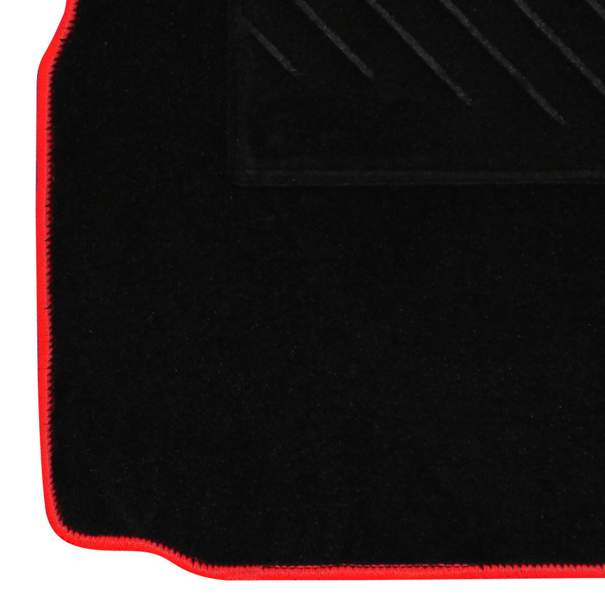 Μοκέτα Tuft μαύρη με κόκκινο ρέλι για Toyota Yaris (I)