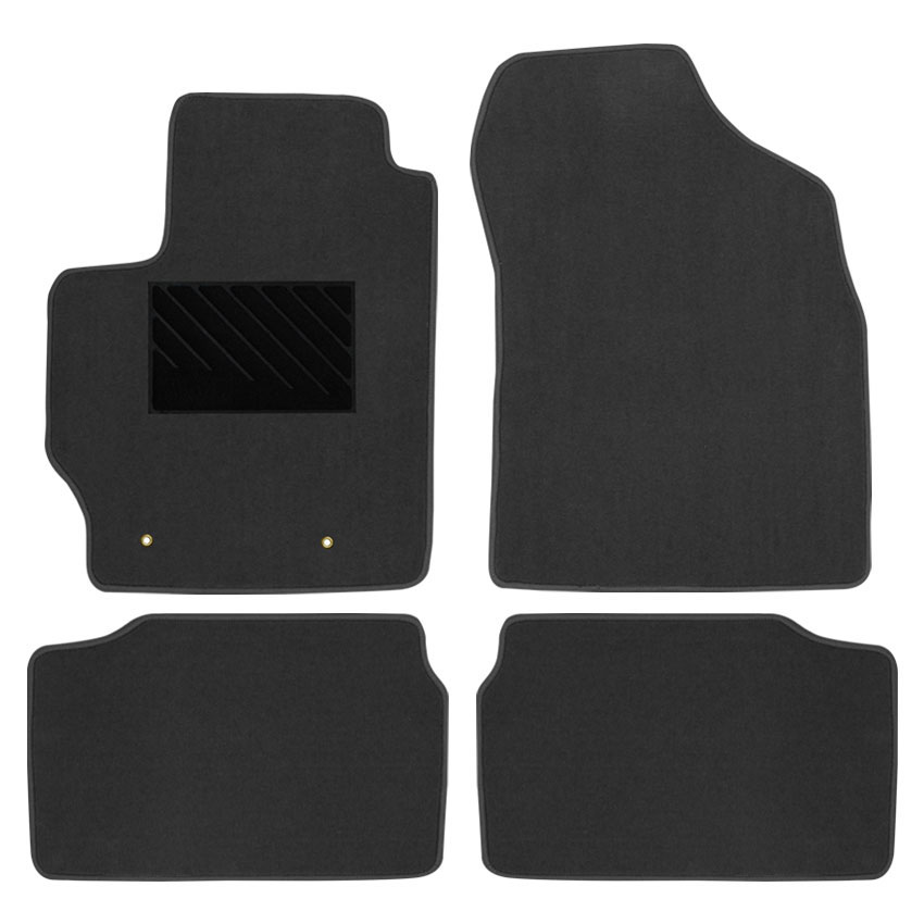 Μοκέτα Tuft γκρι για Toyota Corolla X 4D με κουμπώματα δαχτυλίδια 4τμχ