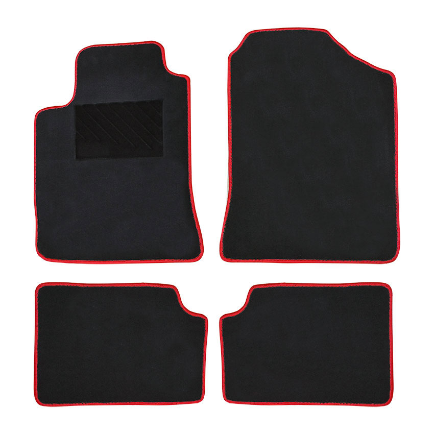 Μοκέτα Tuft ανθρακί με κόκκινο ρέλι για Toyota Corolla IX 4τμχ