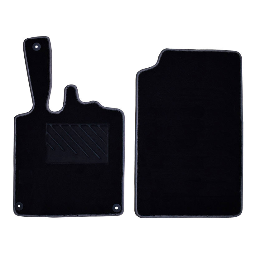 Πατάκια δαπέδου μοκέτας Tuft μαύρα για Smart Fortwo (451) 2τμχ