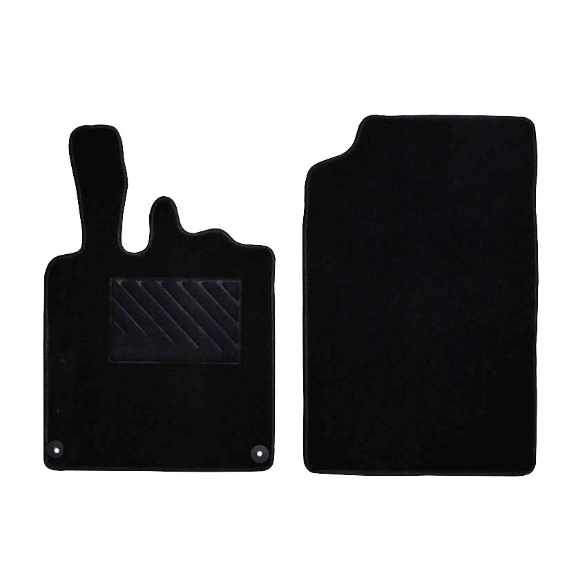 Πατάκια δαπέδου μοκέτας Tuft μαύρα για Smart Fortwo (451) 2τμχ