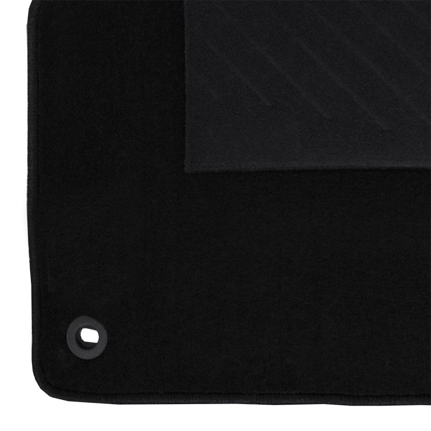 Μοκέτα Tuft μαύρη για VW Passat B6/B7 με οβάλ κουμπώματα 4τμχ