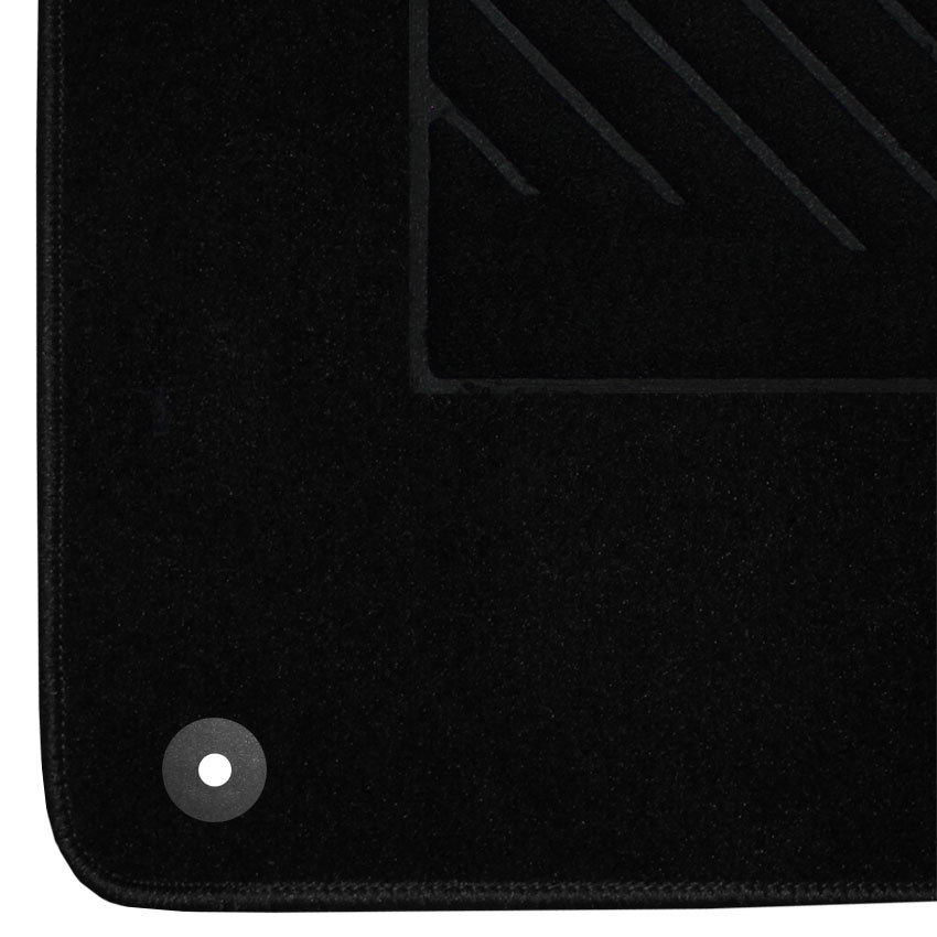 Μοκέτα Tuft μαύρη για Ford Focus III με στρογγυλά κουμπώματα 4τμχ