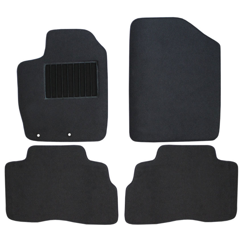 Μοκέτα Tuft γκρι για Toyota Yaris (II) με κουμπώματα δαχτυλίδια 4τμχ