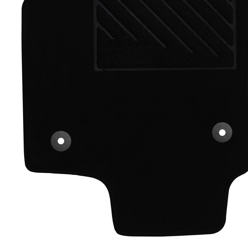 Μοκέτα Velgum μαύρη για Opel Astra H με στρογγυλά κουμπώματα 4τμχ