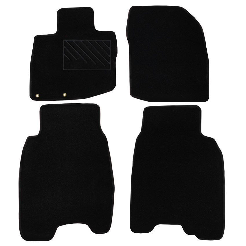 Μοκέτα Velgum μαύρη για Honda Civic VIII 5D με κουμπώματα δαχτυλίδια 4τμχ