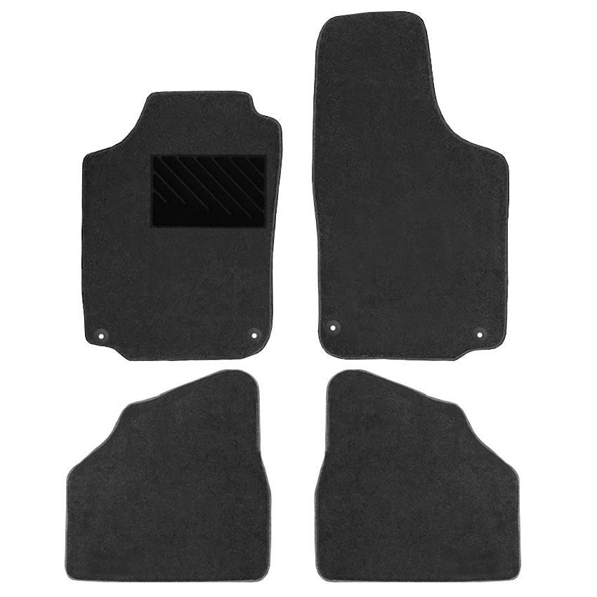 Μοκέτα Velgum σταχτί για Opel Corsa C με στρογγυλά κουμπώματα 4τμχ