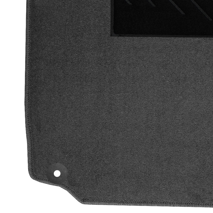 Μοκέτα Velgum σταχτί για Opel Corsa C με στρογγυλά κουμπώματα 4τμχ