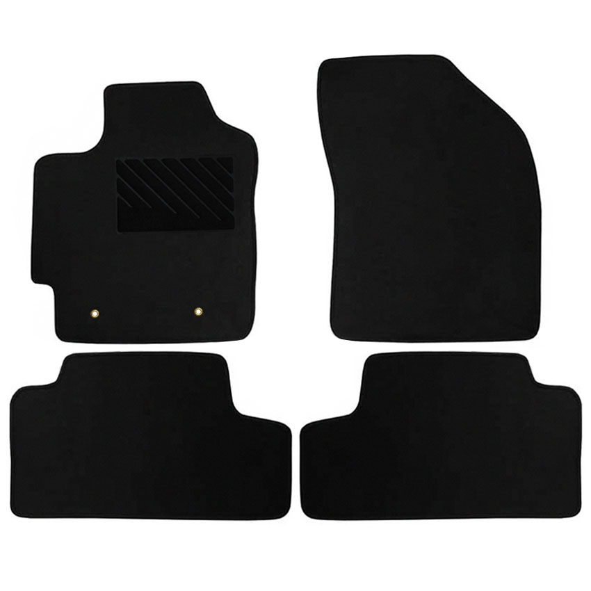 Μοκέτα Velgum σταχτί για Toyota Auris I με κουμπώματα δαχτυλίδια 4τμχ