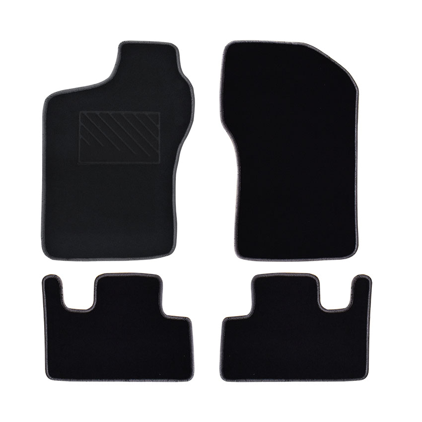 Πατάκια δαπέδου μοκέτας Velgum μαύρα για Fiat Coupe 4τμχ
