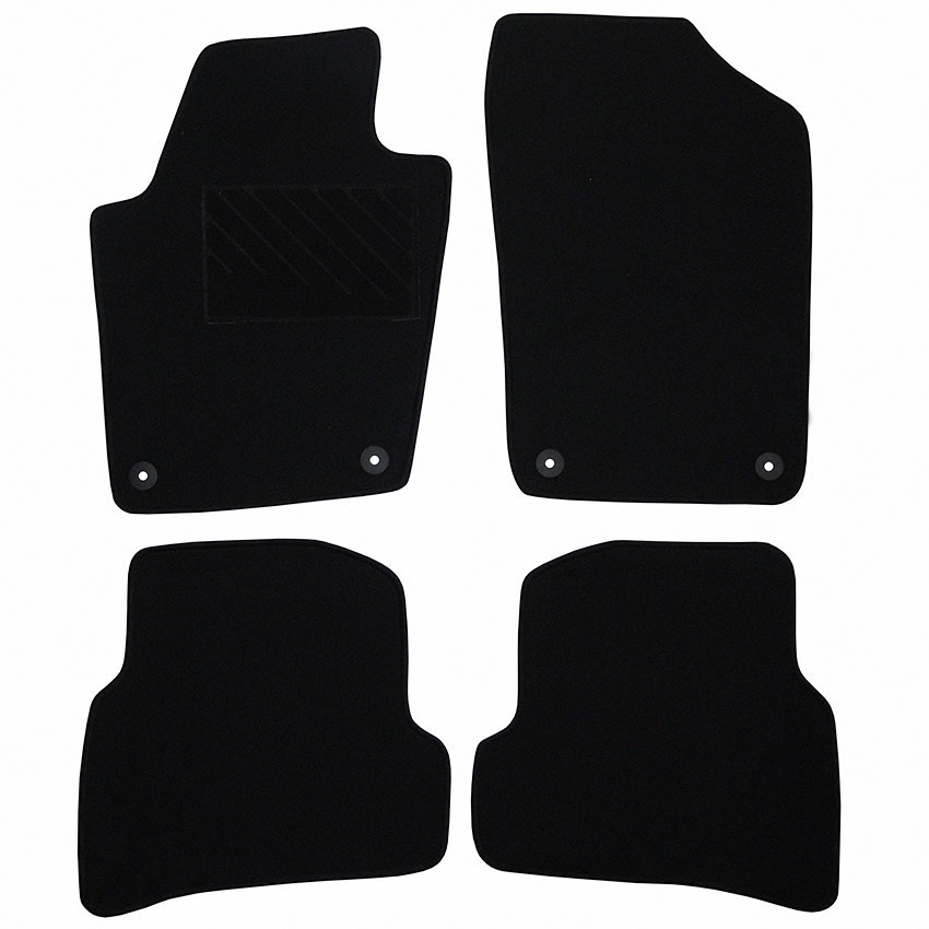 Μοκέτα Velgum σταχτί για Ibiza IV με στρογγυλά κουμπώματα 4τμχ