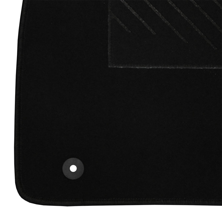 Μοκέτα Velgum μαύρη για Ford Fiesta VI με στρογγυλά κουμπώματα 2τμχ