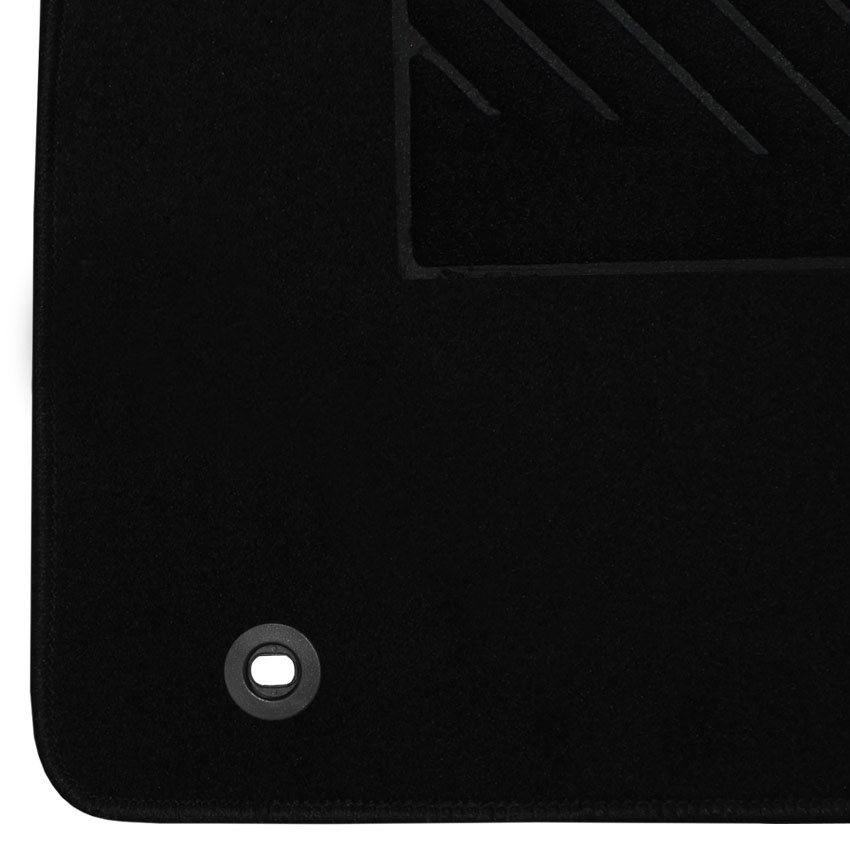 Μοκέτα Velgum μαύρη για Ford Fiesta VI με οβάλ κουμπώματα 4τμχ