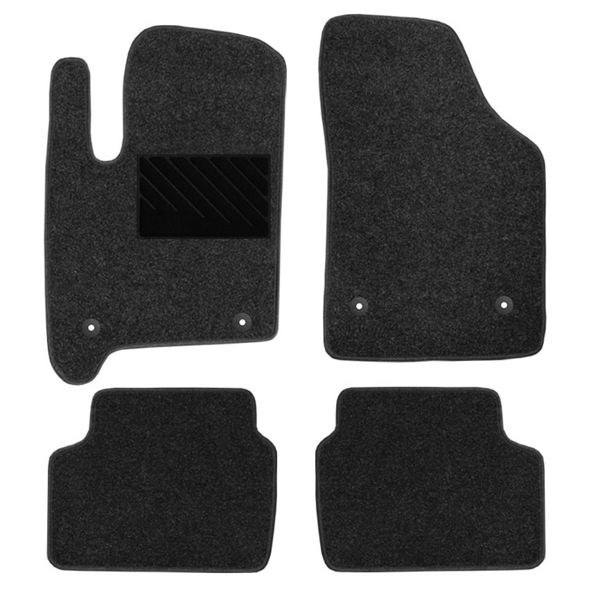 Μοκέτα Velgum σταχτί για Opel Meriva A με στρογγυλά κουμπώματα 4τμχ