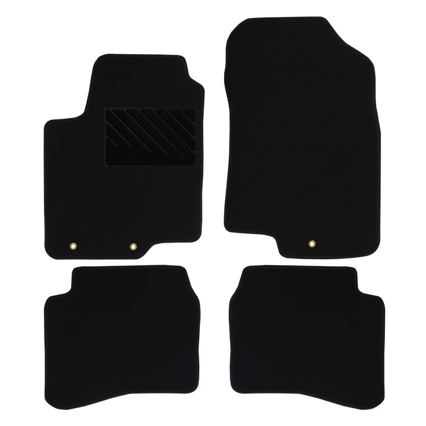 Πατάκια δαπέδου μοκέτας Clan μαύρα για Hyundai i20 (I) 4τμχ