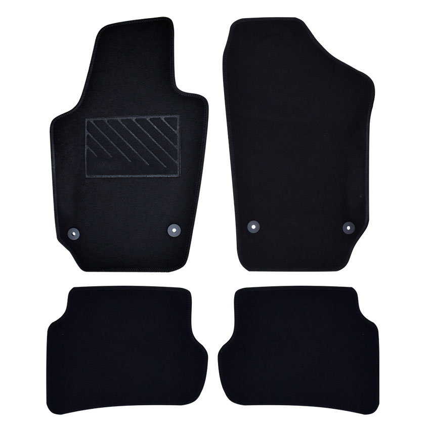 Πατάκια δαπέδου μοκέτας Velgum μαύρα για Seat Ibiza (6J) 4τμχ