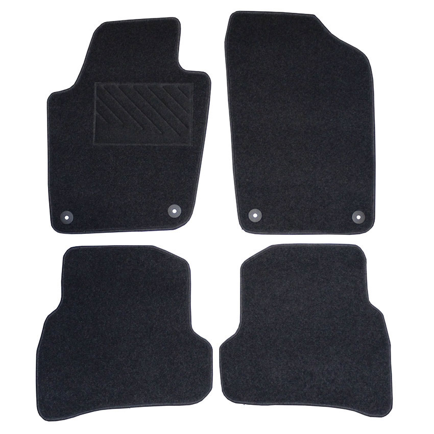 Μοκέτα Velgum σταχτί για VW Polo V με στρογγυλά κουμπώματα 4τμχ