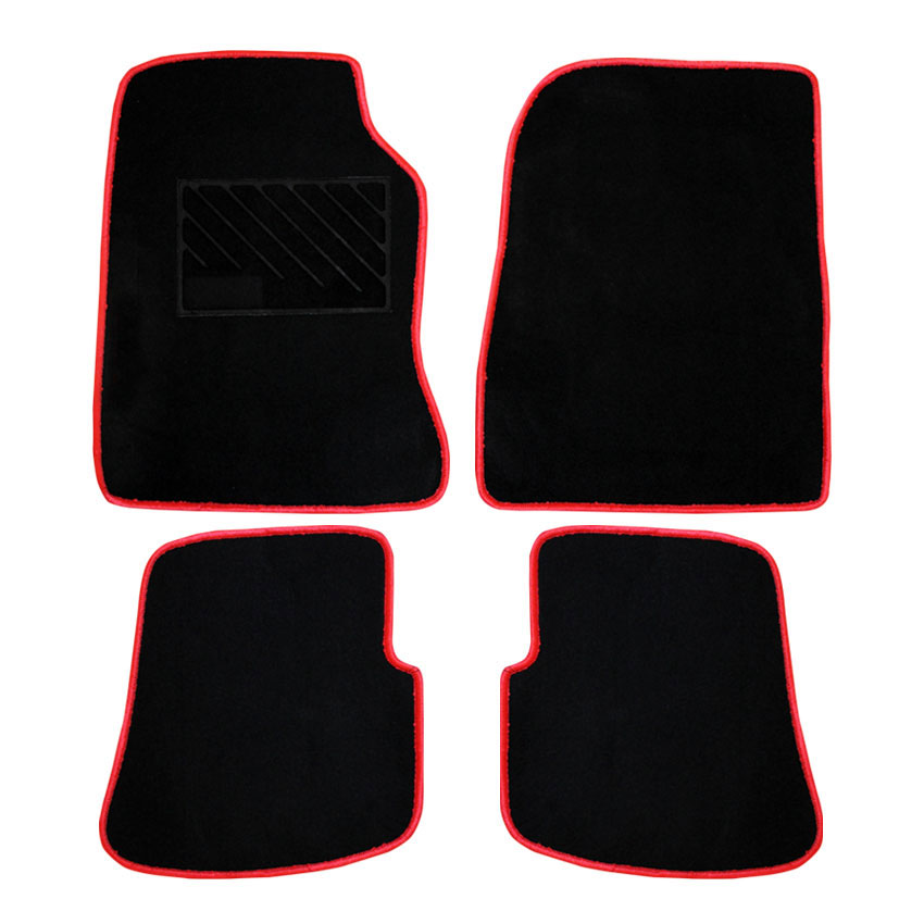 Μοκέτα Velgum μαύρη με κόκκινο ρέλι για Suzuki Jimny 4τμχ
